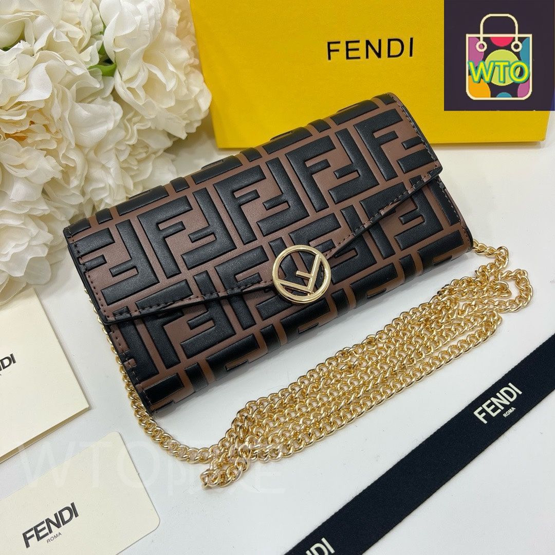 今日特価】Fendi フェンディ 最新ウォレット 高級輸入牛皮で仕上げ