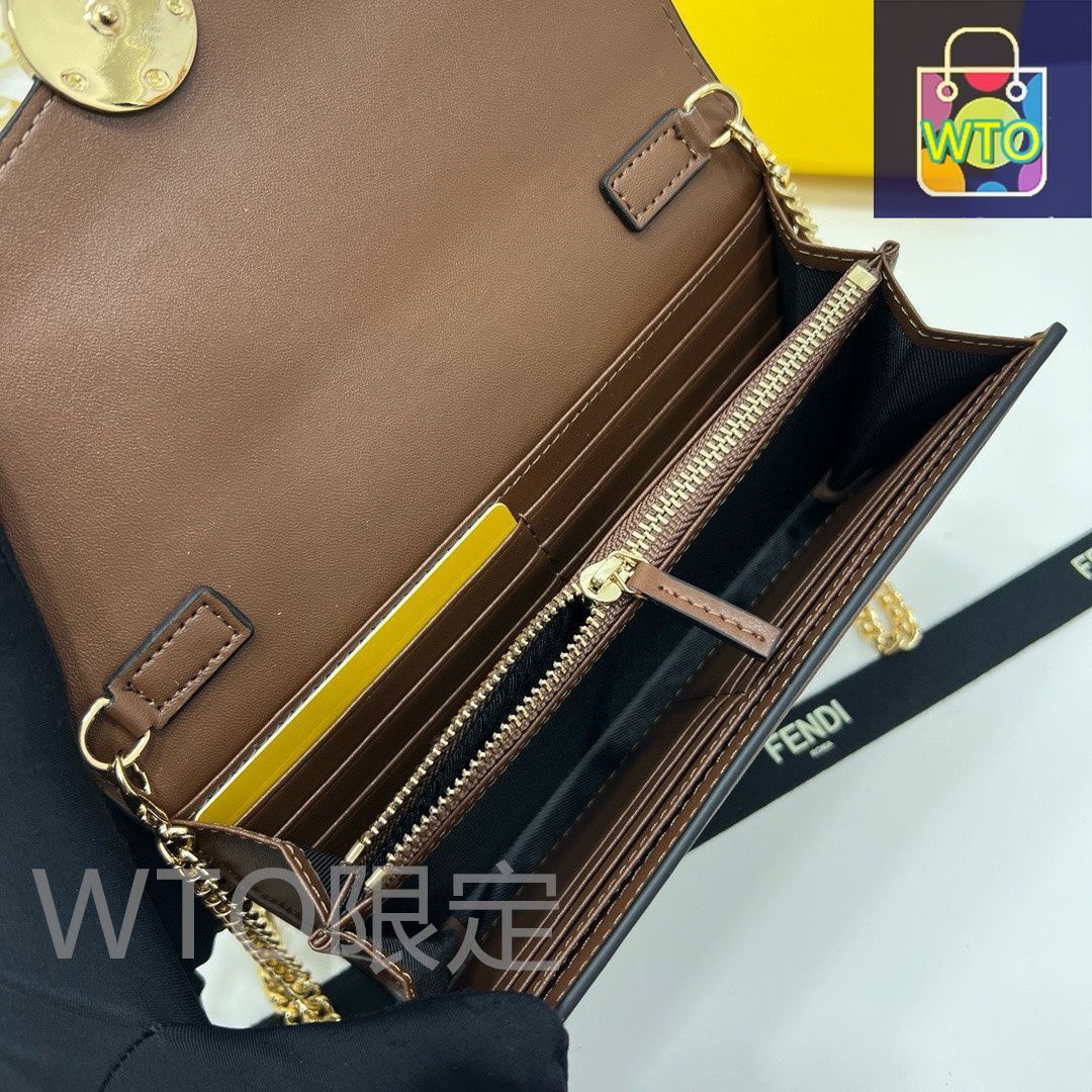 今日特価】Fendi フェンディ 最新ウォレット 高級輸入牛皮で仕上げ