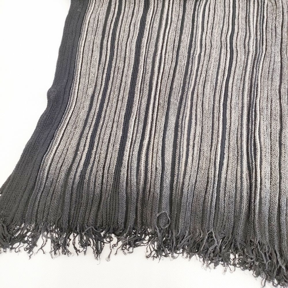 JURGEN LEHL ウールシルク マフラー ストール ブラック グレー