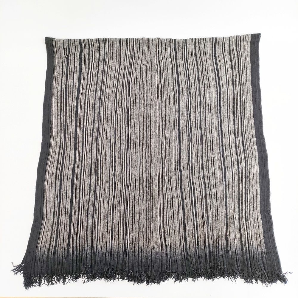 JURGEN LEHL ウールシルク マフラー ストール ブラック グレー