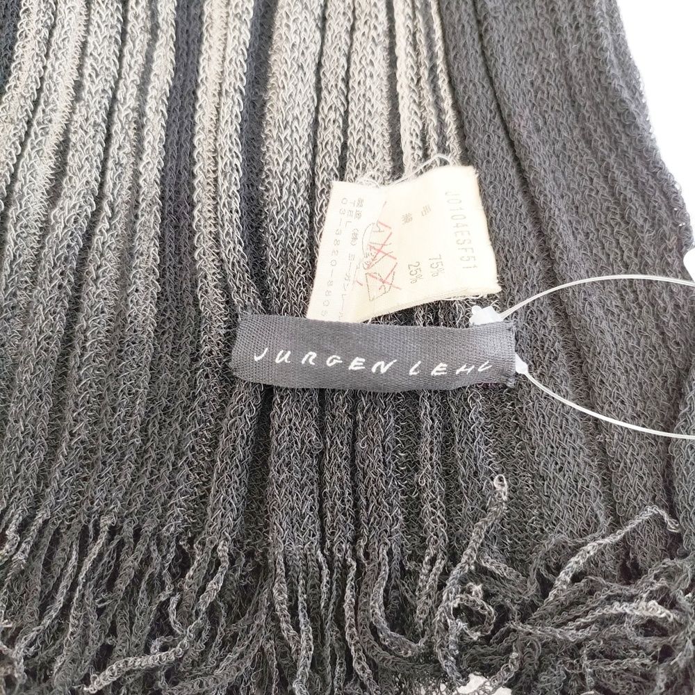 JURGEN LEHL ウールシルク マフラー ストール ブラック グレー