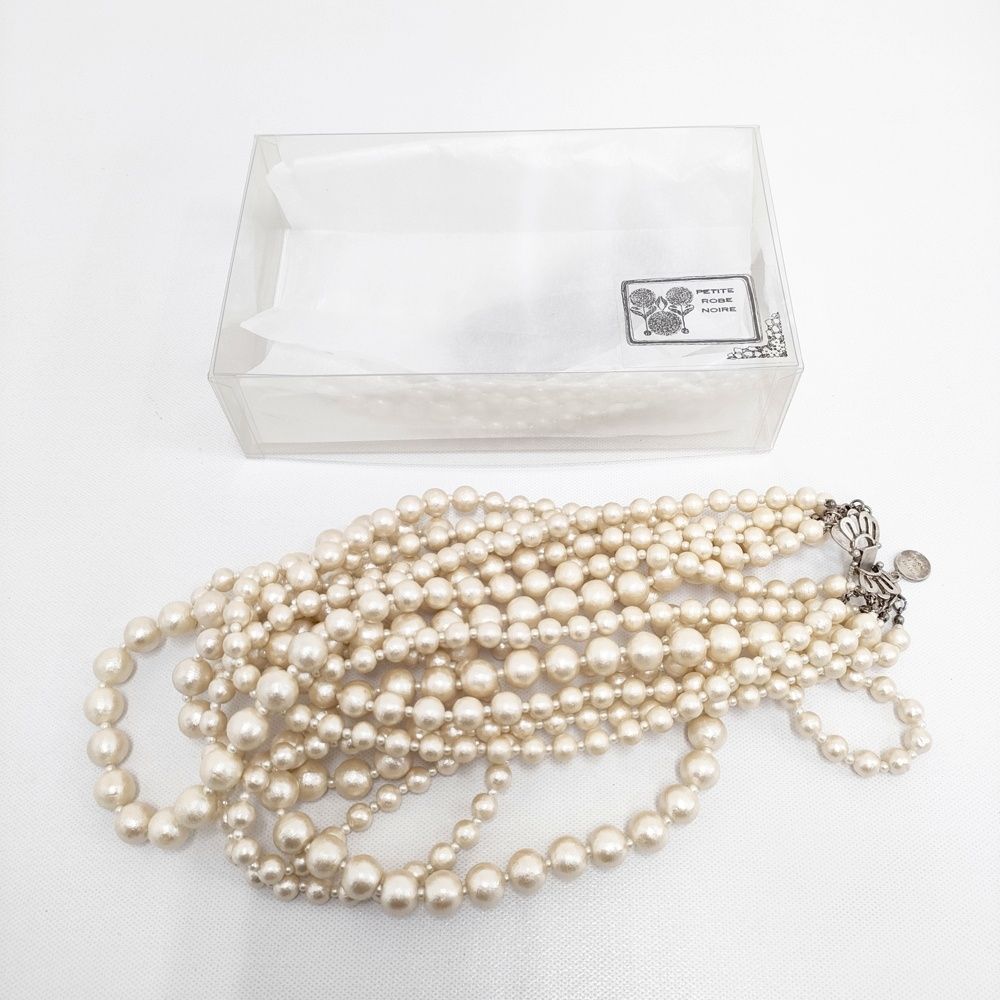 petiterobenoire プティローブノア コットンパール6連ネックレス petite robe noire コットンパール 6連ネックレス - メルカリ