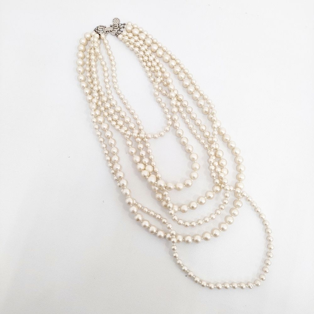 petite robe noire コットンパール 6連 ネックレス アクセサリー