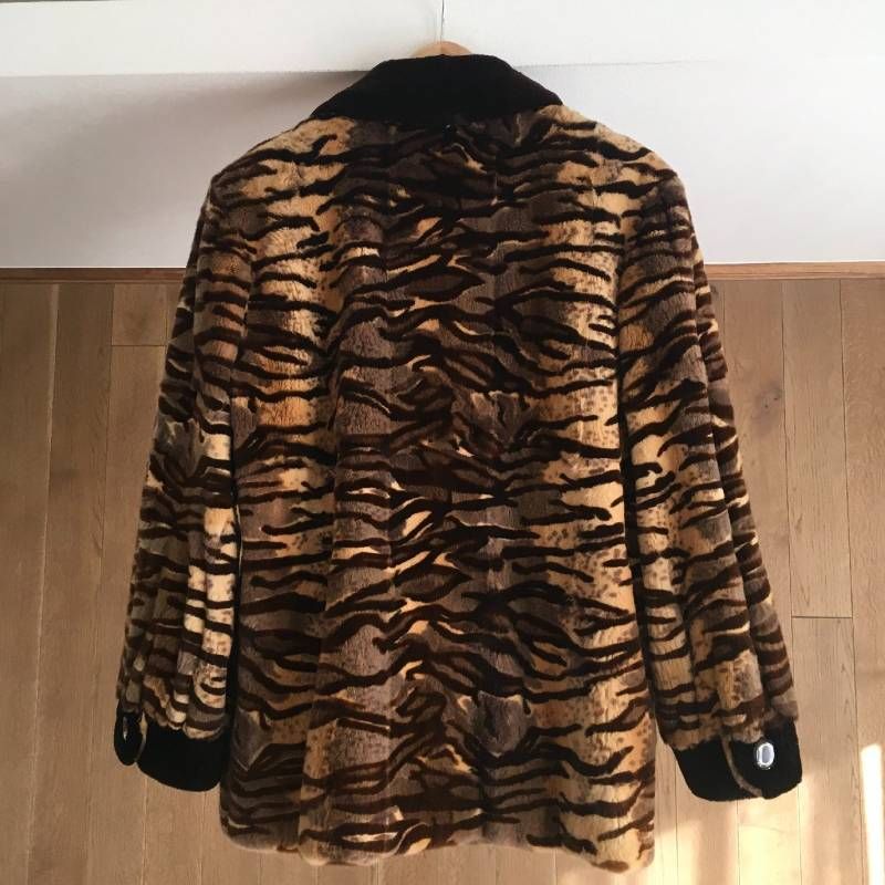 美品 YUKI BELLE FEMME ユキベルファム 毛皮 レオパード コートF