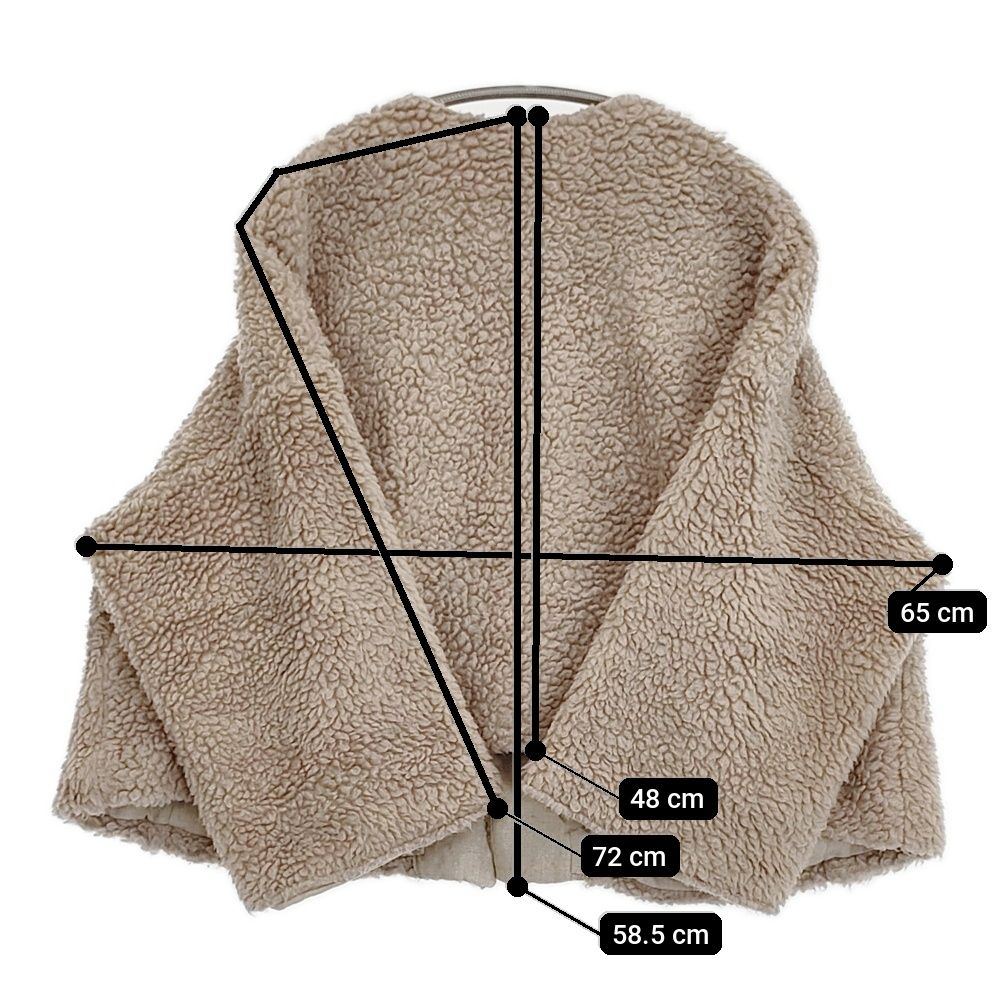 nest Robe ウールボアノーカラージャケット 01223-1035 ノーカラー