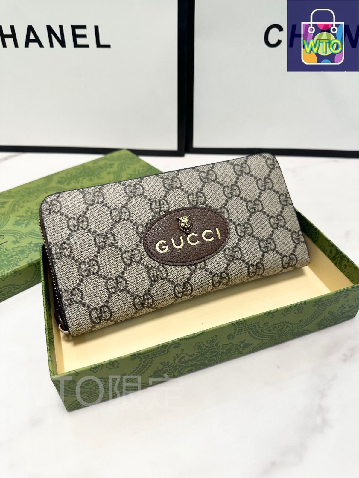 今日特価】Gucci グッチ 最新シングルジッパーハンドウォレット