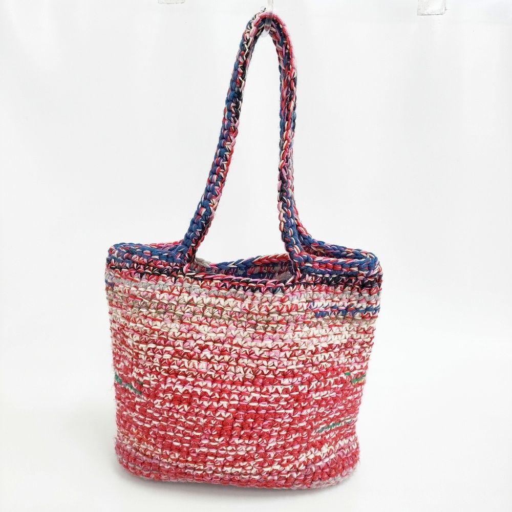 DANIELA GREGIS 編み込み ウール ニット トートバッグ レッド