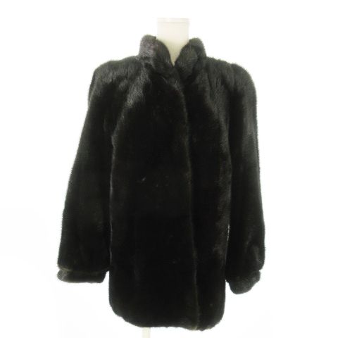 マルヴォワジー Malvoisie ダークミンク ファー コート ミドル丈 逆毛