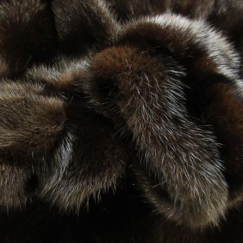 マルヴォワジー Malvoisie ダークミンク ファー コート ミドル丈 逆毛