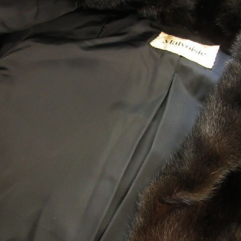 マルヴォワジー Malvoisie ダークミンク ファー コート ミドル丈 逆毛