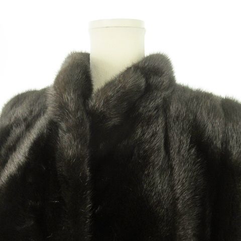 マルヴォワジー Malvoisie ダークミンク ファー コート ミドル丈 逆毛