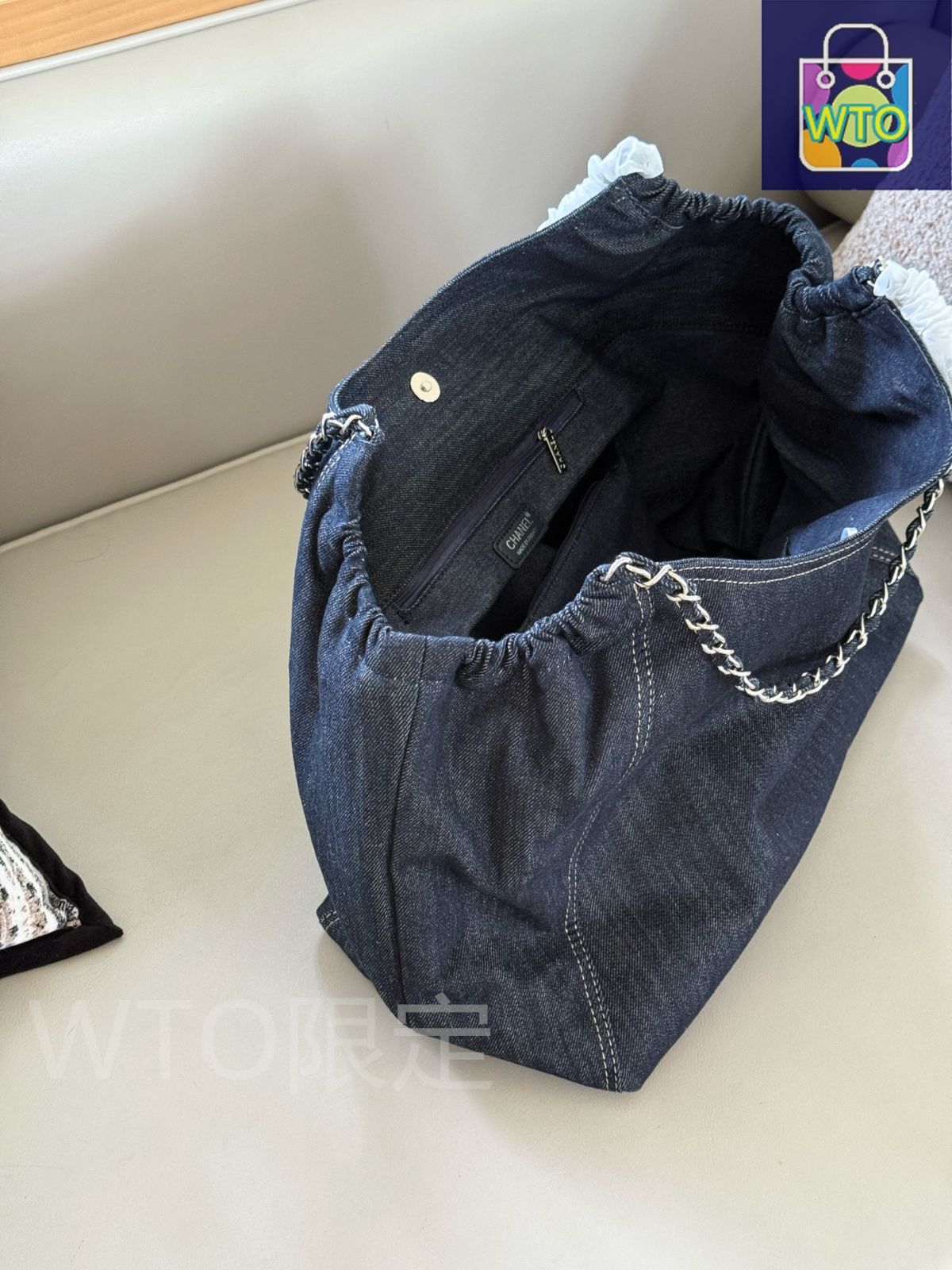 今日特価】Chanel シャネル ヴィンテージ デニム ショッピングバッグ