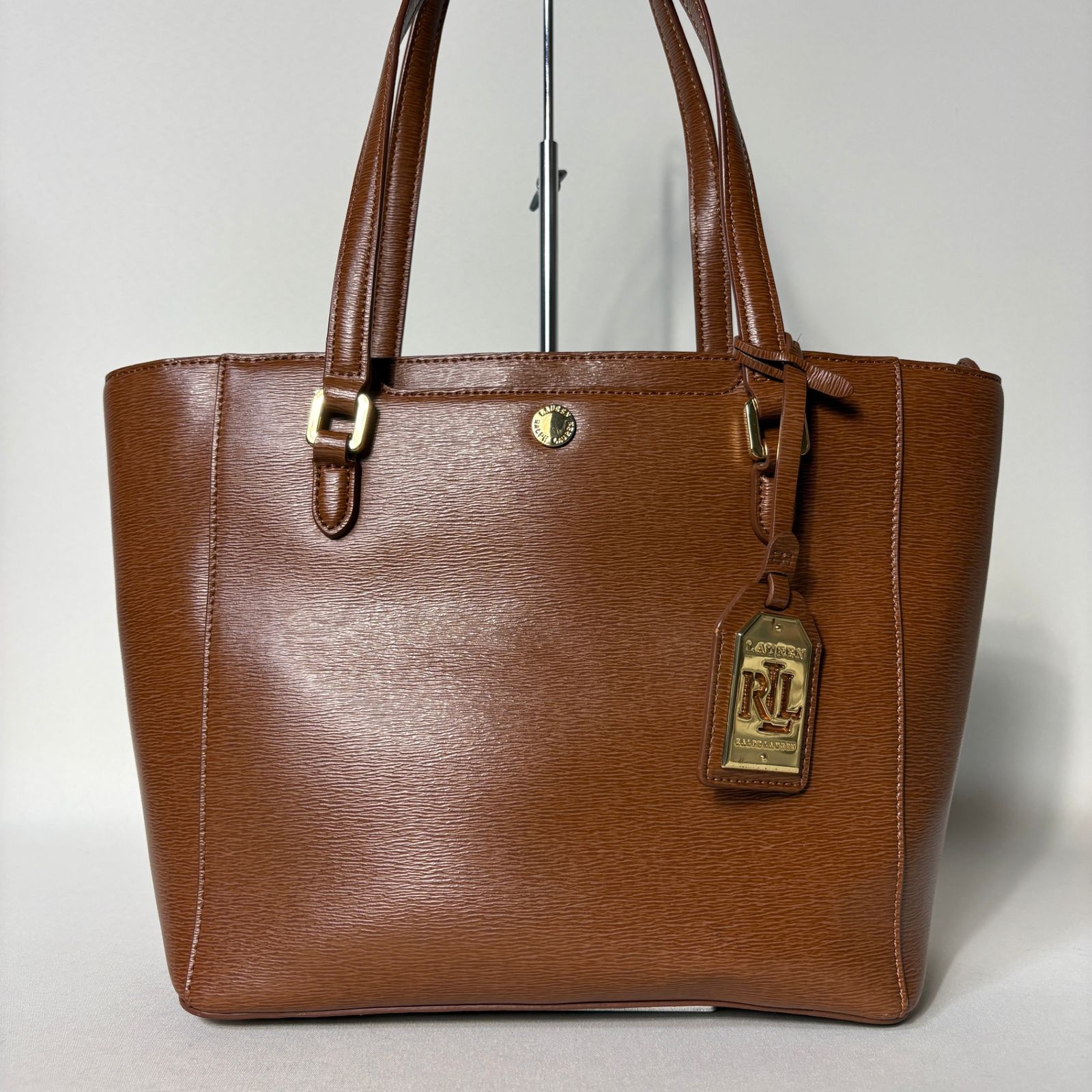 2511-9｜美品｜ローレンラルフローレン トートバッグ レザー ブラウン