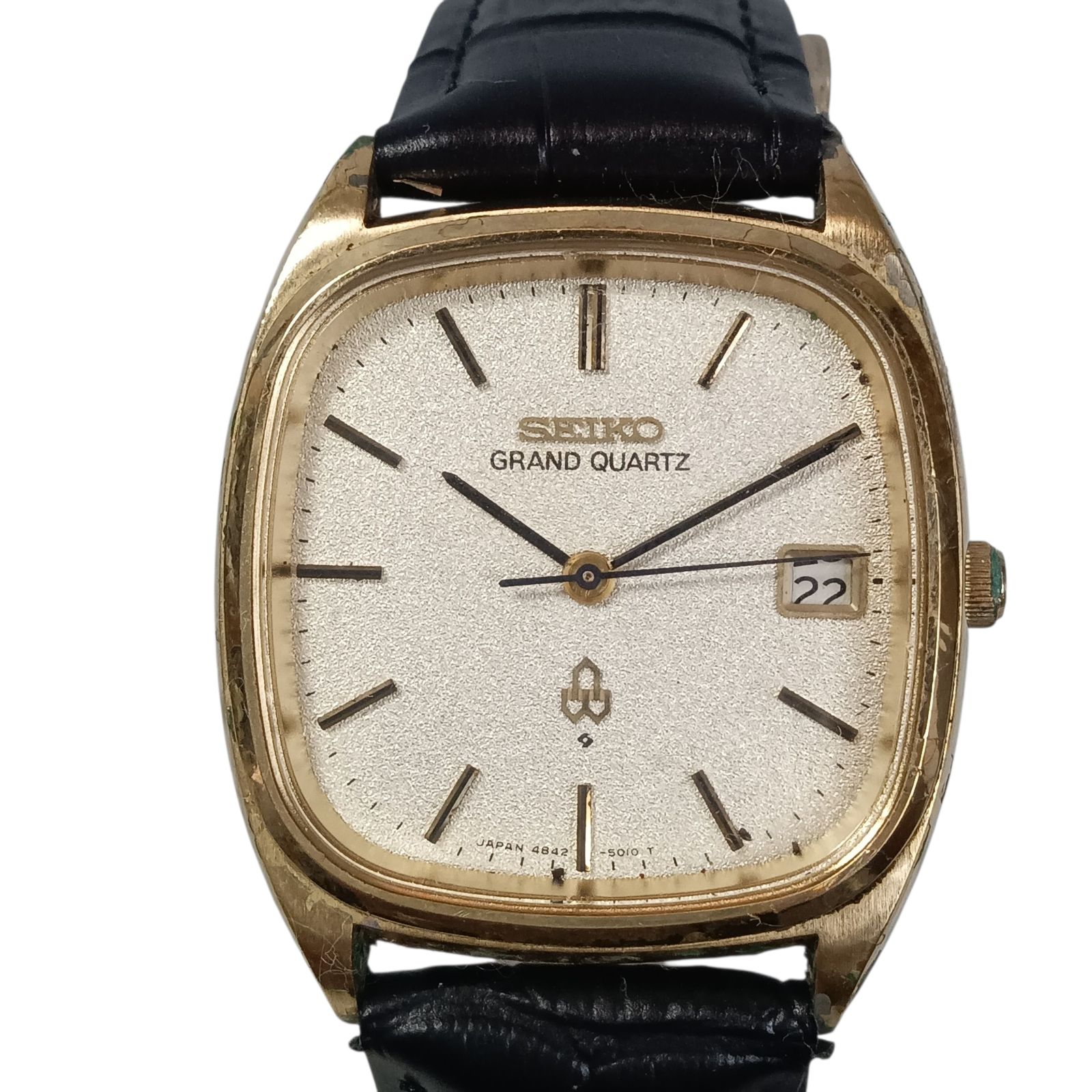 稼働 良品】1122-5 SEIKO GRAND セイコー グランドクォーツ 4842-5100