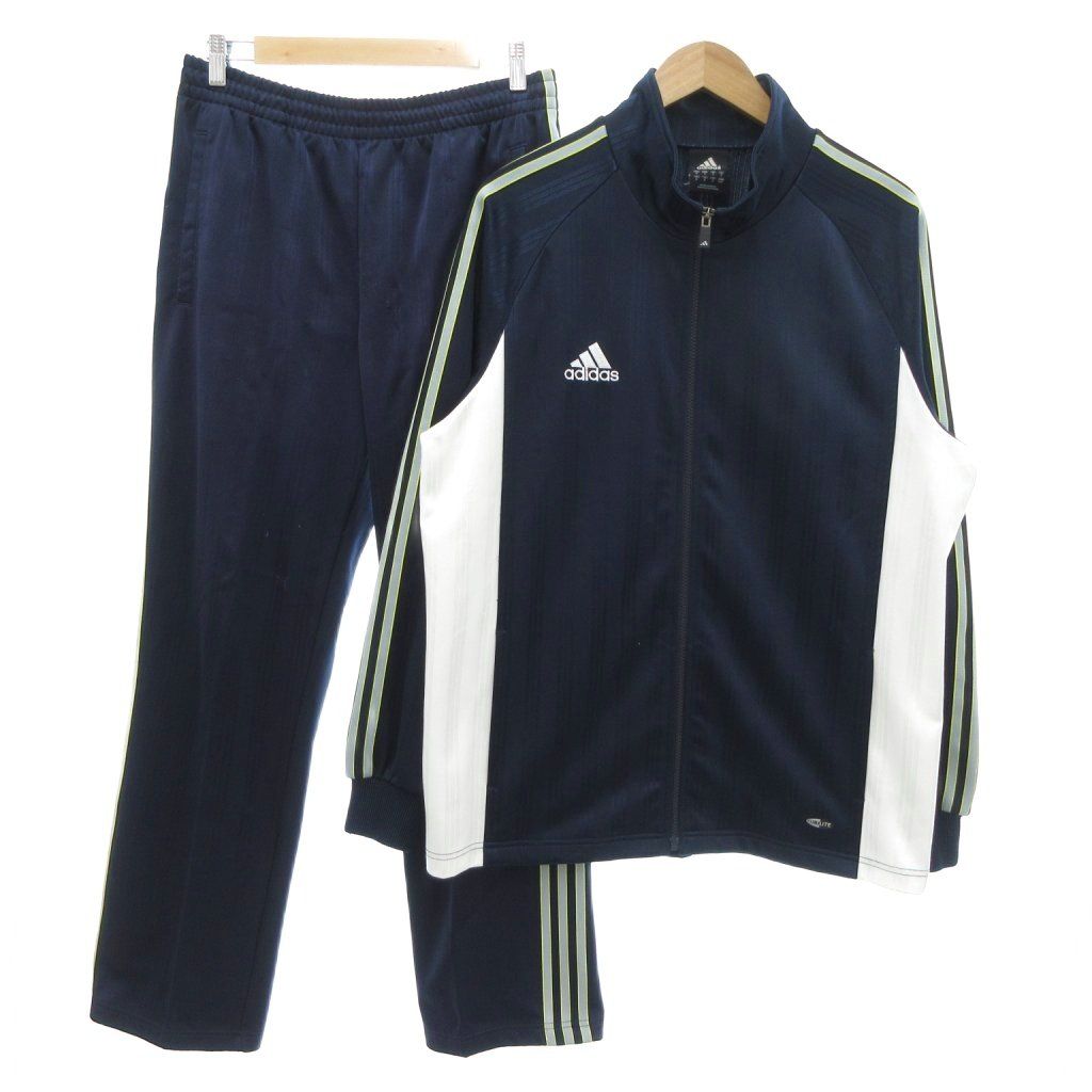 【希少】adidasトラックジャケットパンツ　セットアップ　曲がりポケット　紺 アディダス adidas ジャージ セットアップ スポーツウェア トラック