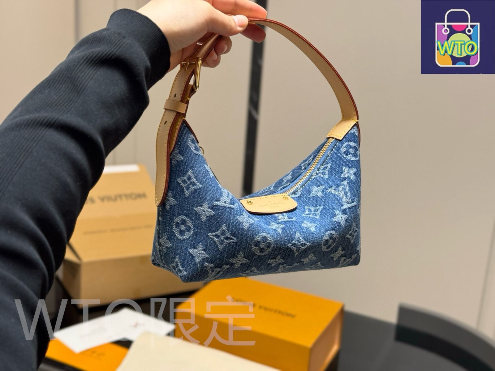 今日特価】Louis Vuitton ルイヴィトン 新款 デニムランチボックス