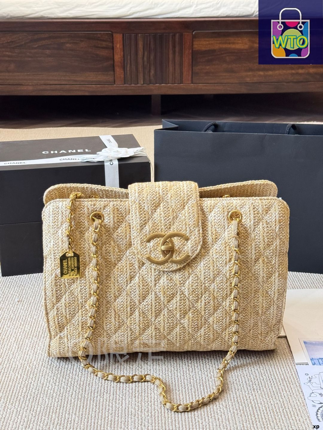 今日特価】Chanel シャネル ラフィア編み トートバッグ シリーズ 高百