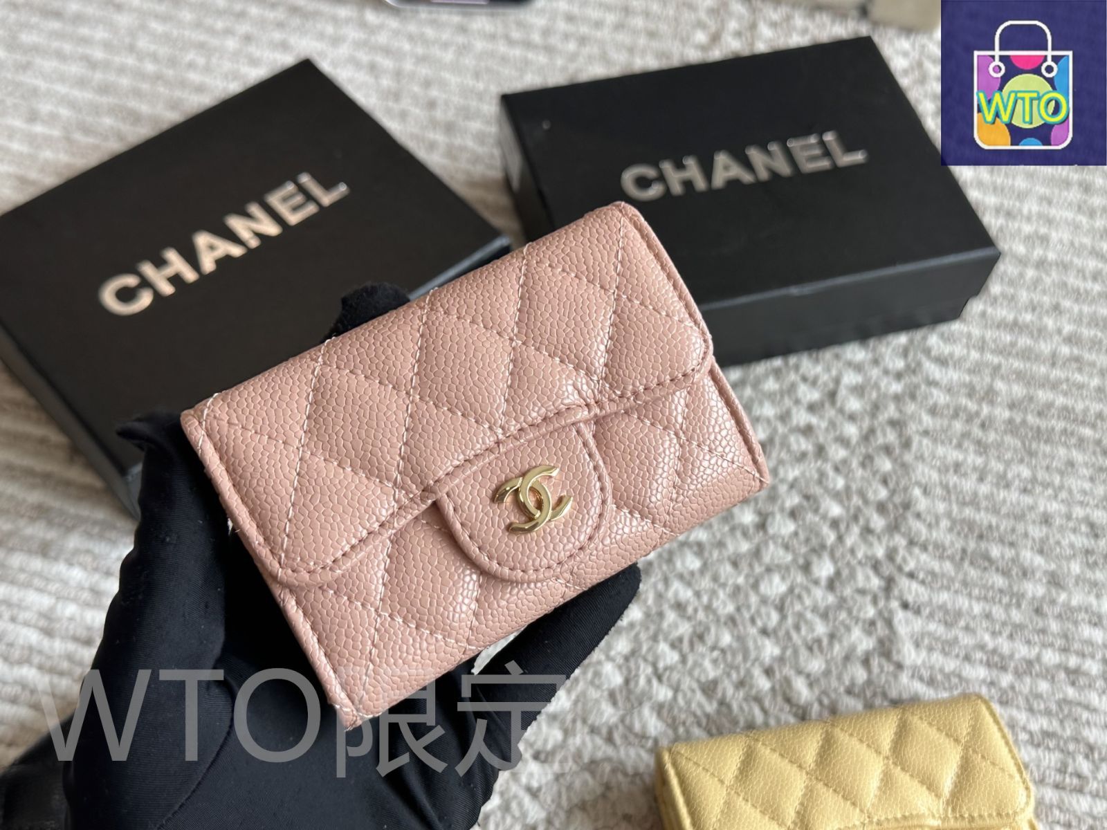 今日特価】Chanel シャネル CF キャビアスキン カードケース 小振りで
