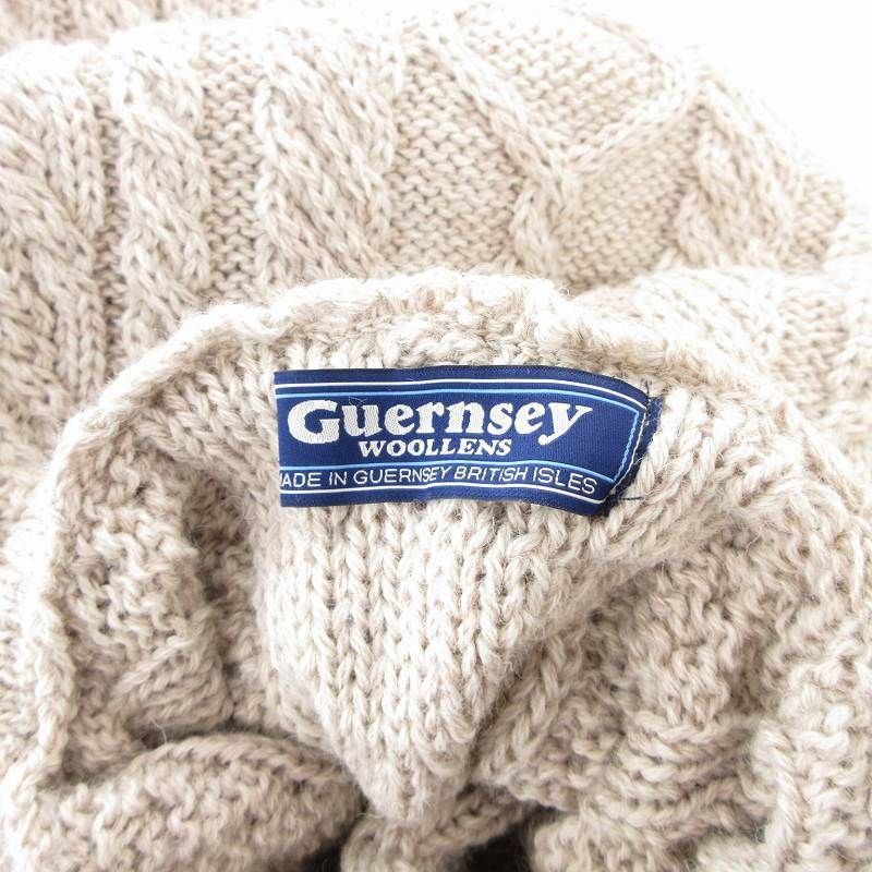 Guernsey Woollens／英国ガンジー島製 伝統アランニット 希少 美品 Guernsey Woollens／英国ガンジー島製 伝統アランニット 希少