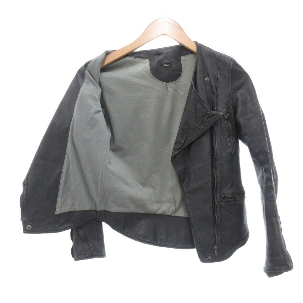 シシ sisii レザー ライダースジャケット 牛革 ヴィンテージ加工 XXS