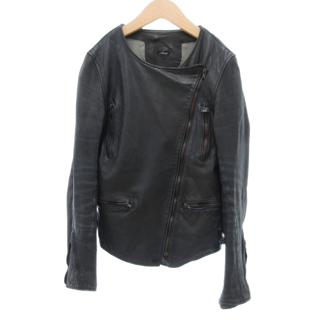 シシ sisii レザー ライダースジャケット 牛革 ヴィンテージ加工 XXS