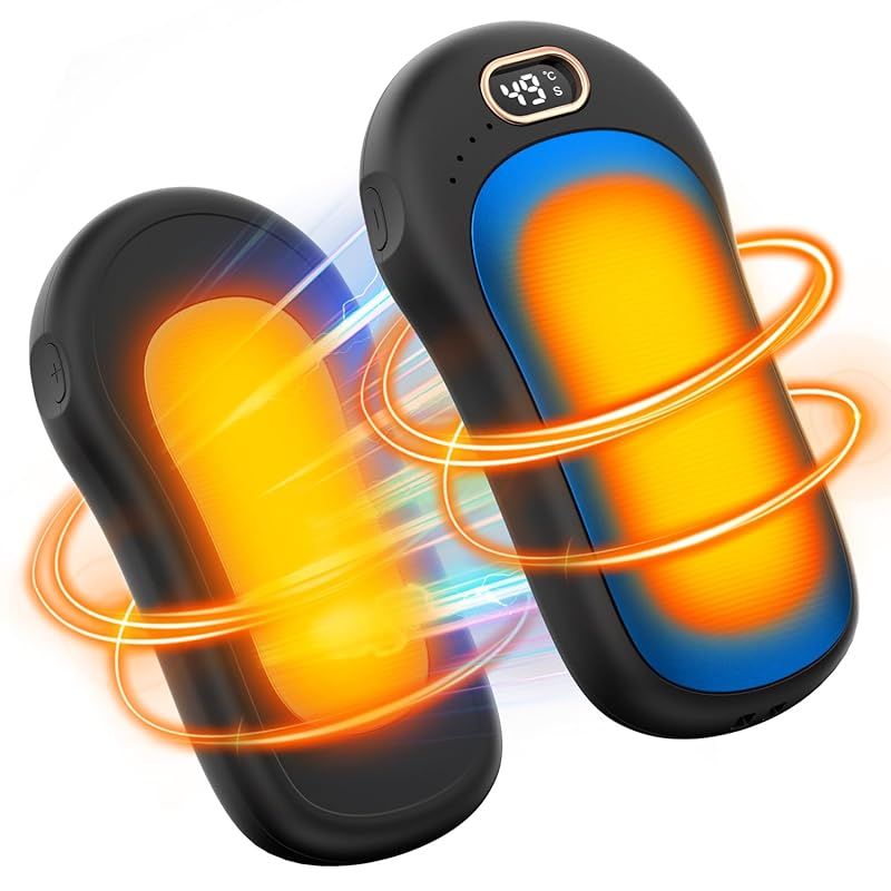 【定番】 ★注目商品★充電式カイロ 360°全面発熱 1秒急速発熱 マグネット式 分離式 電気カイロ 大容量12000mAh 21段階温度調節 40℃-60℃ 5V/2A LEDデジタル ハンドウォーマー 軽量 コンパクト 防寒 通勤 通 周辺機器