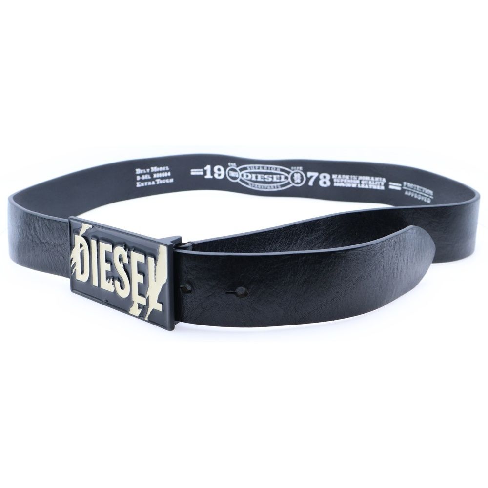 DIESEL (ディーゼル) ロゴバックル レザーベルト ブラック - メルカリ