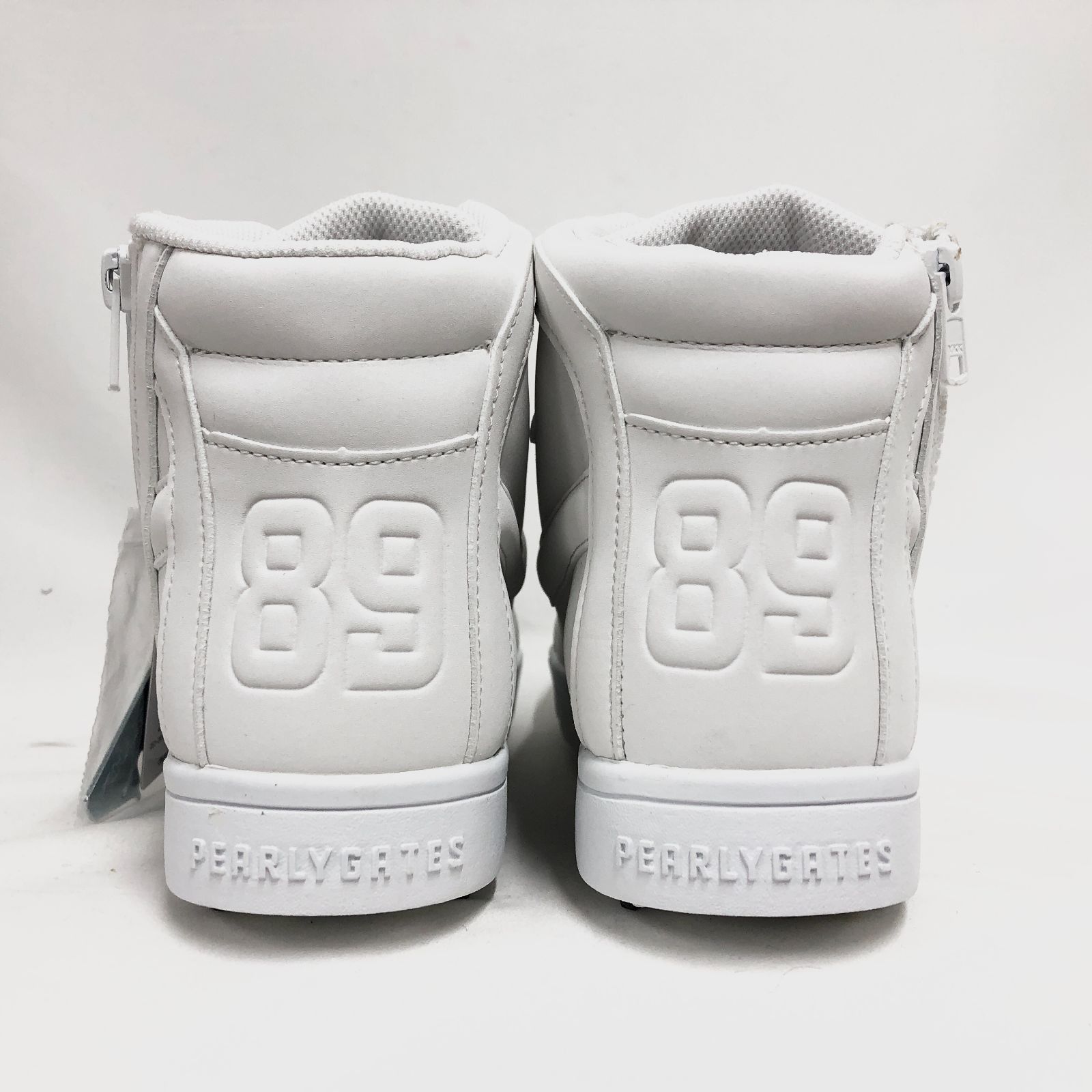 ○★新品未使用 PEARLY GATES ゴルフシューズ ドット 24cm 新品 PEARLY GATES ハイカット ゴルフシューズ 白24cm