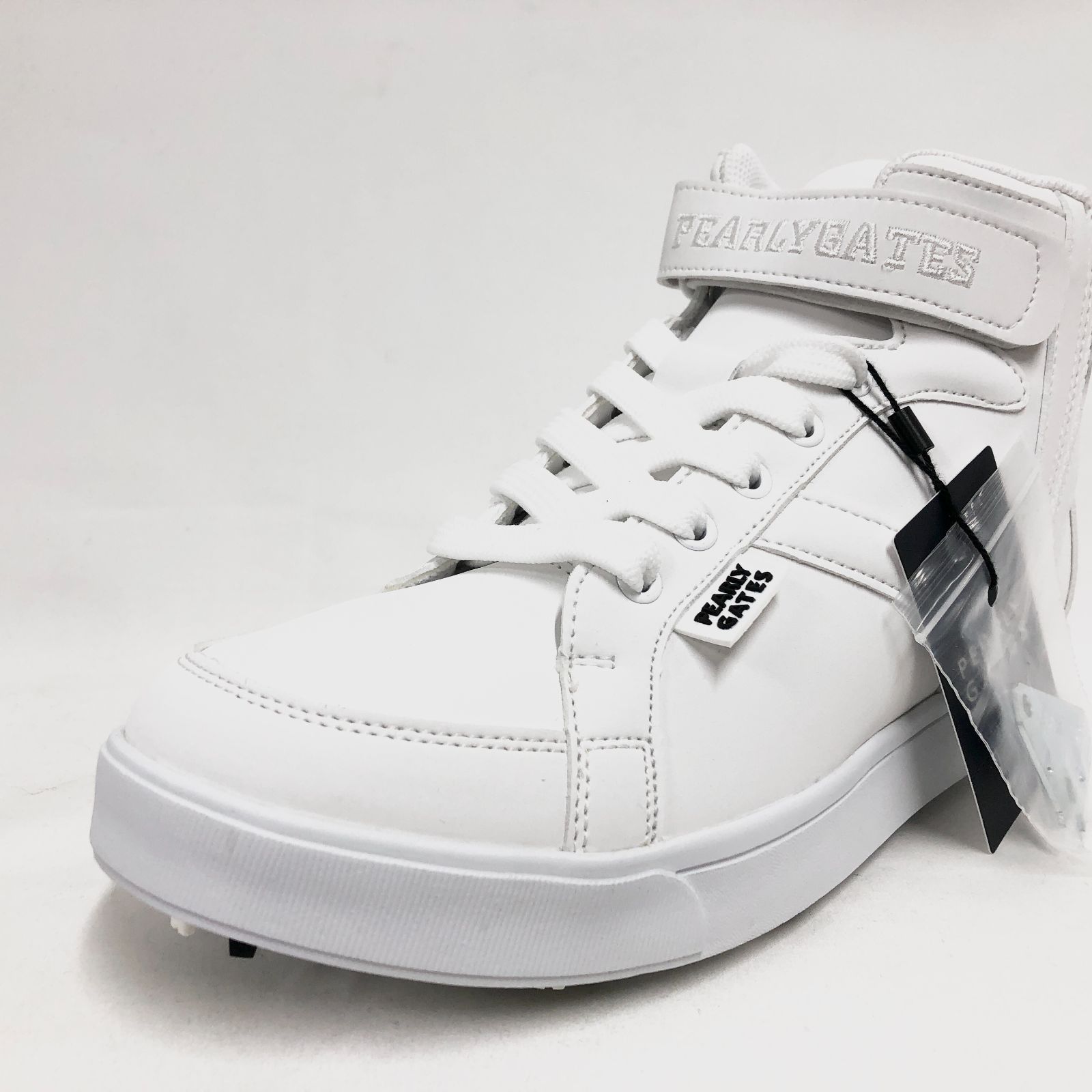 新品 未使用 パーリーゲイツ ミドルカット ゴルフシューズ ホワイト