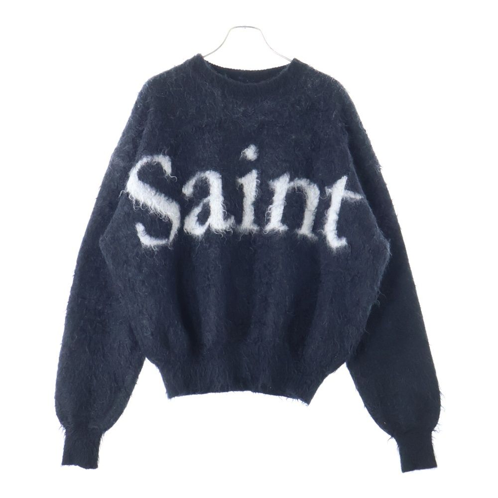 SAINT MICHAEL (セントマイケル) 23AW CREW NECK KNIT フロントロゴ
