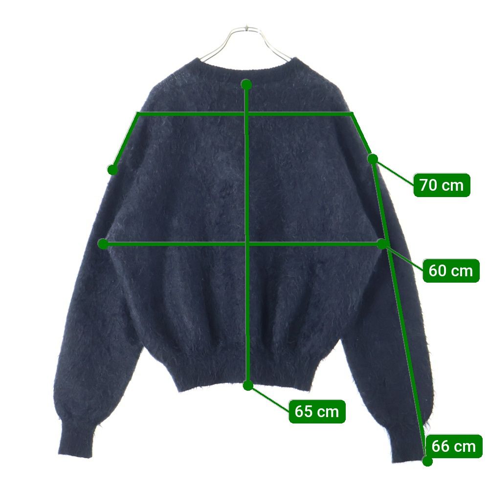 SAINT MICHAEL (セントマイケル) 23AW CREW NECK KNIT フロントロゴ