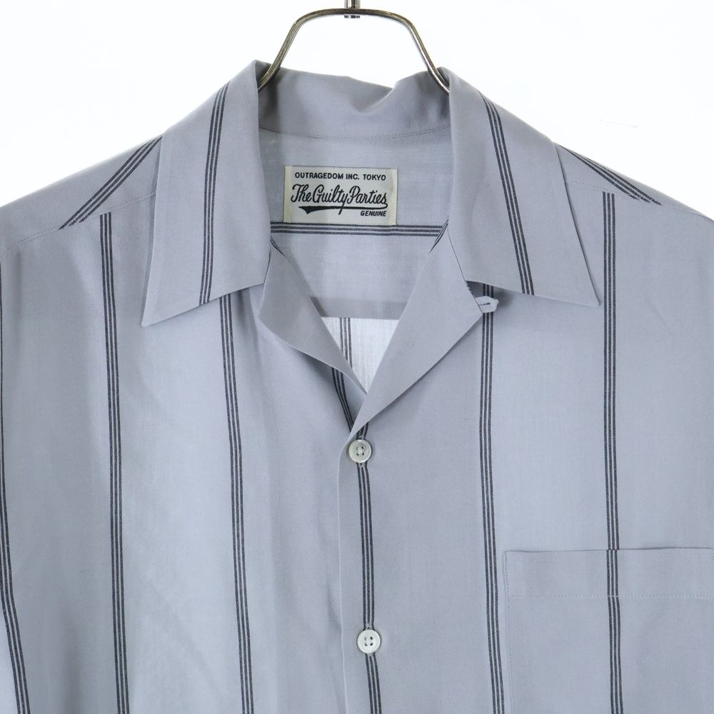 WACKO MARIA ワコマリア　ストライプ　STRIPED WACKO MARIA (ワコマリア) STRIPED OPEN COLLAR SHIRT L/S (ストライプ