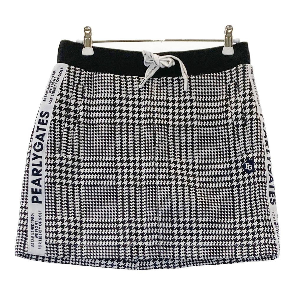 サイズ：1 PEARLY GATES パーリーゲイツ スカート 千鳥柄 ブラック系