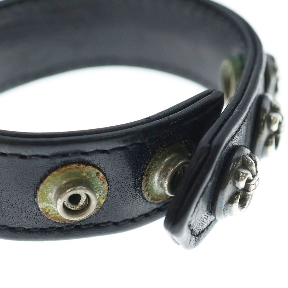 クロムハーツ 3BTN/2SNP/スター3ボタン2スナップ レザーブレスレット CHROME HEARTS (クロムハーツ) 3BTN 2SNP FLR 3ボタン 2スナップ