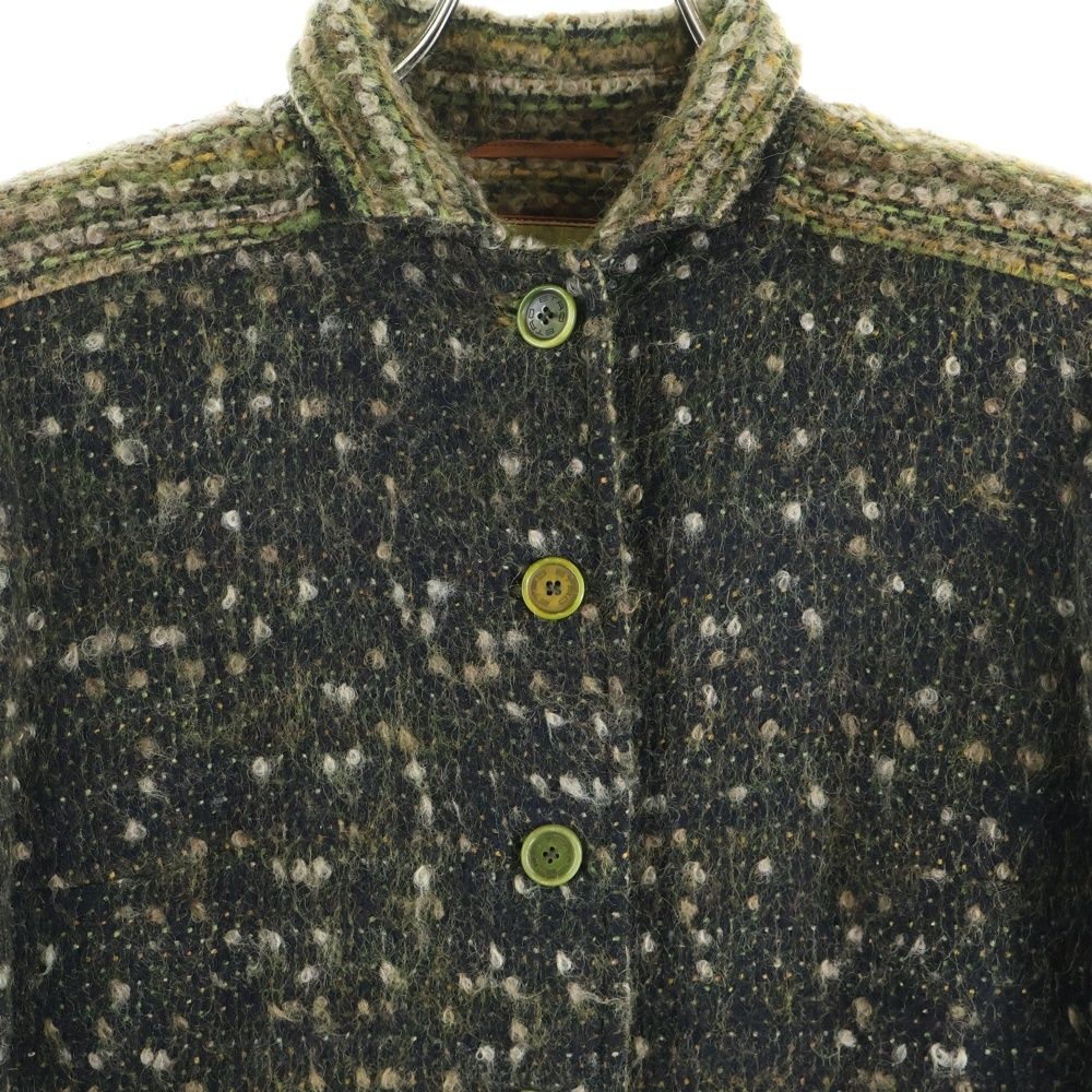 ETRO (エトロ) ウール ツイード ジャケット グリーン レディース 14
