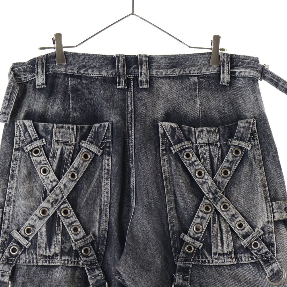 【TRIPP NYC】2Way Xストラップ パンツ TRIPP NYC - X-STRAP PANT BLACK DENIM