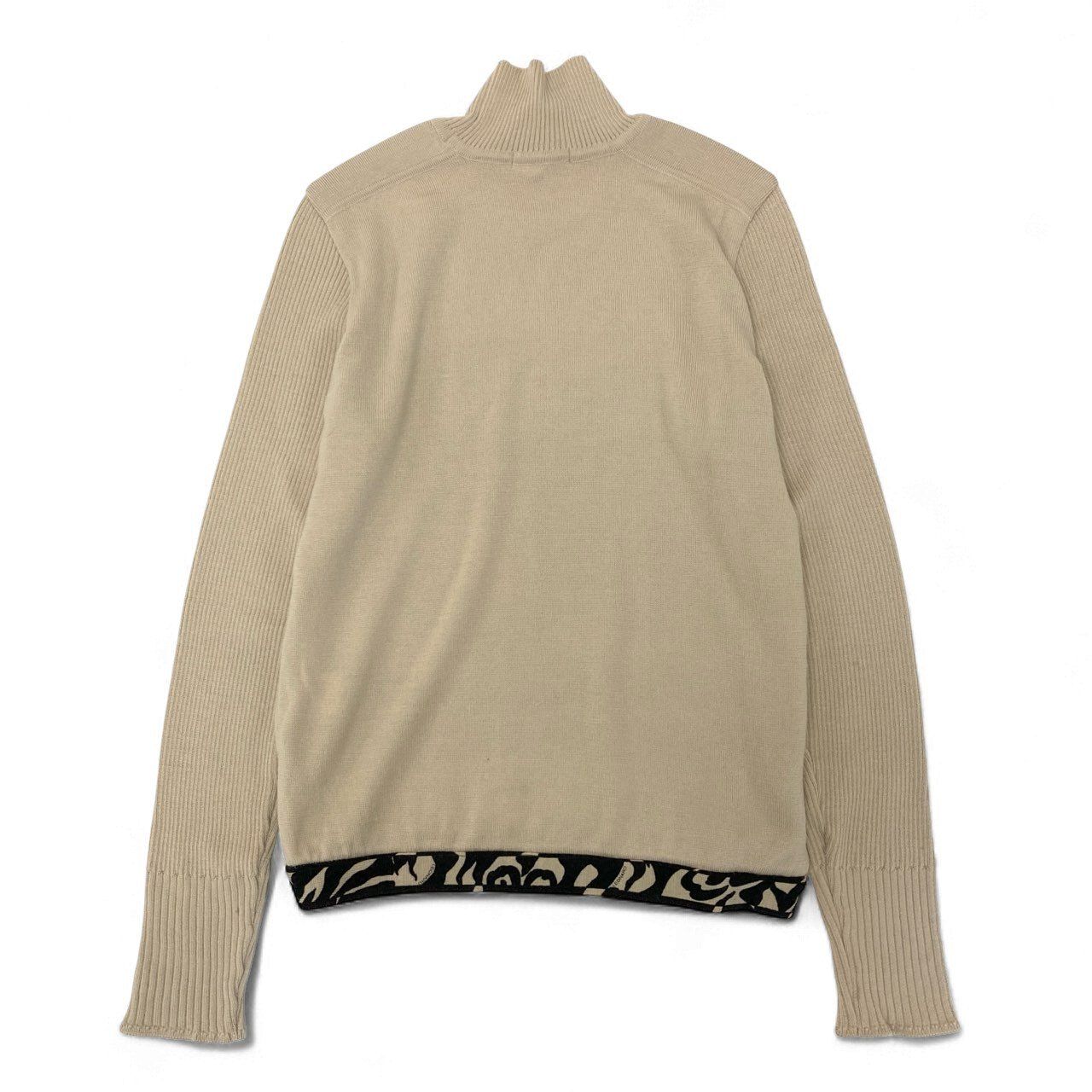 58k22 LEONARD レオナール リブニットセーター ハイネック ロング