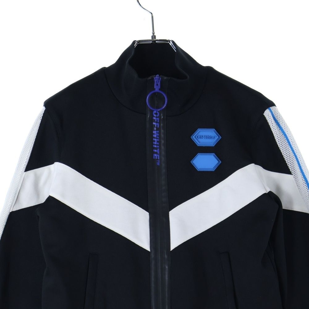  OFF-WHITE オフホワイト 19 SS Logo Zipped Track Jacket トラックジャケット ブラック ミリタリージャケット ジャケット アウター