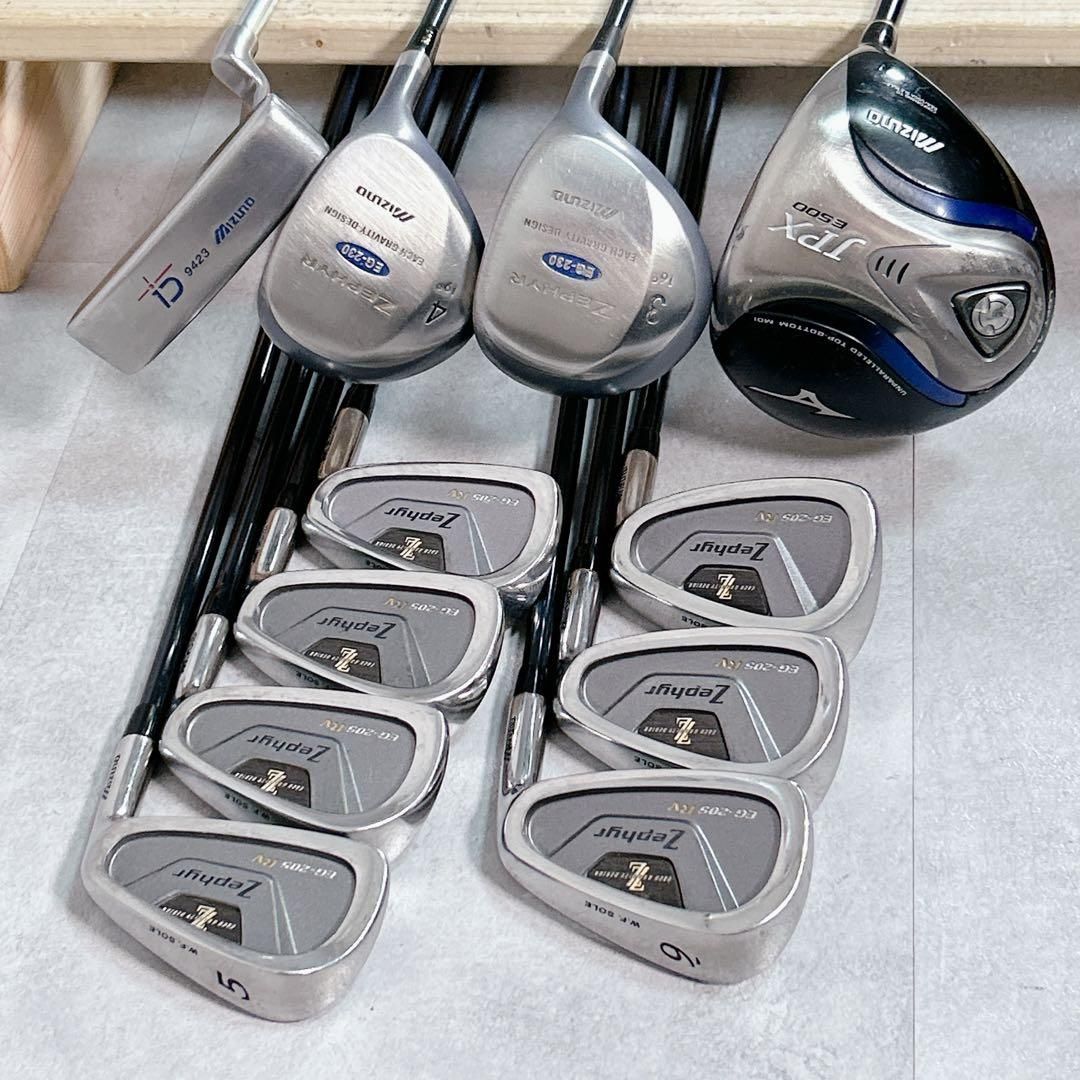 V294 ミズノ JPX ZEPHYR メンズ ゴルフ クラブセット 12点 R - メルカリ