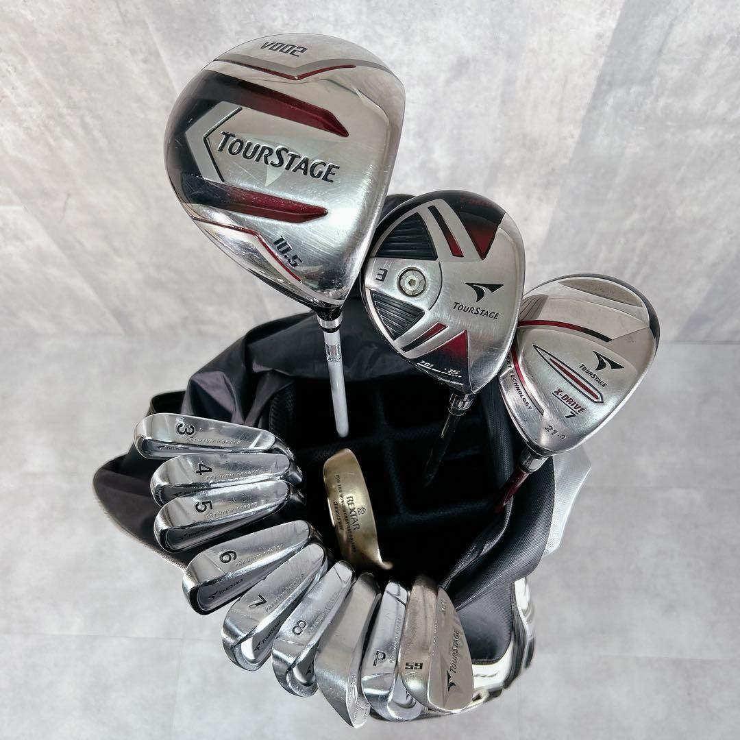 V301 ツアーステージ メンズ ゴルフ クラブ セット 14点 S200 - メルカリ