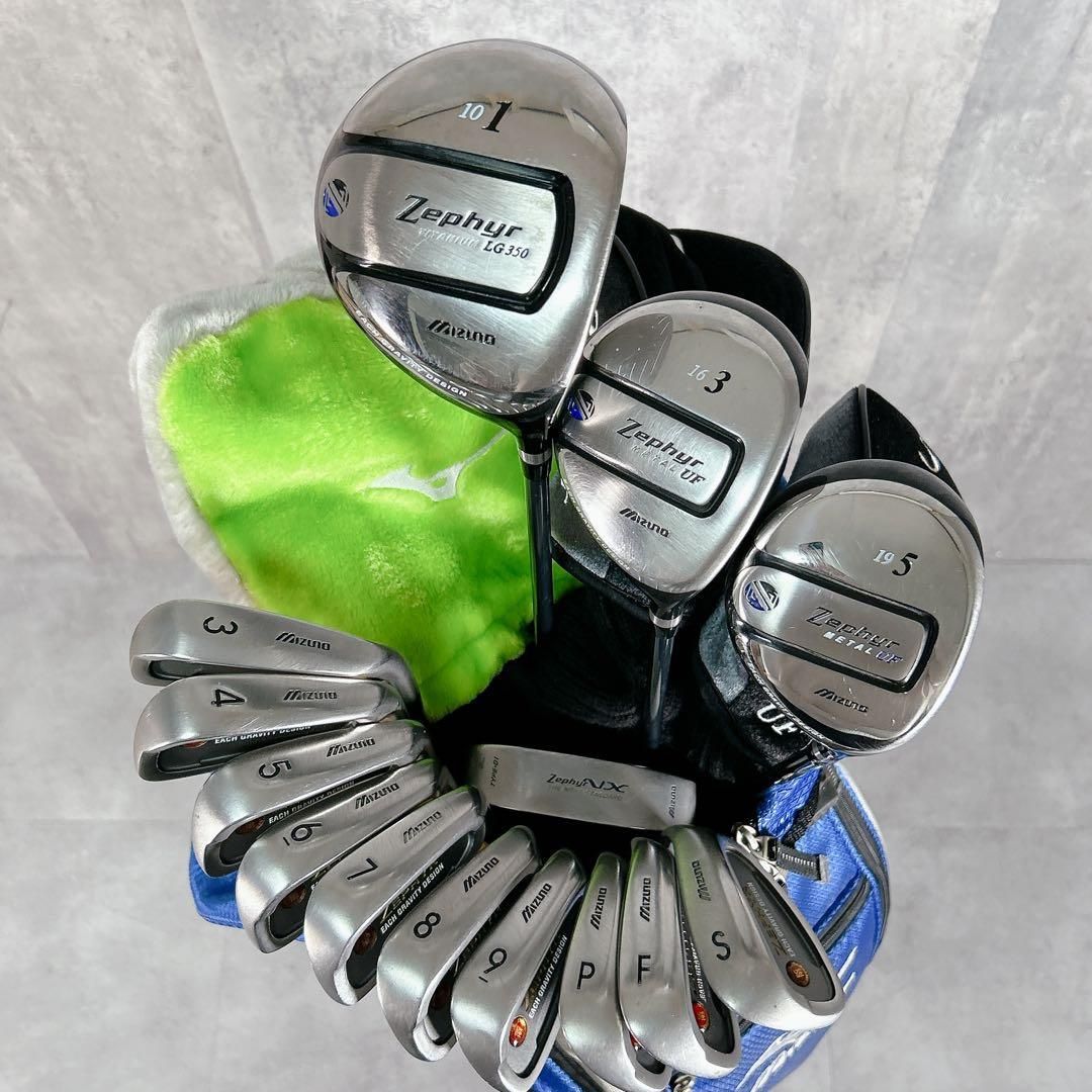 V300 ミズノ ZEPHYR メンズ ゴルフ クラブ フルセット 豪華 青 - メルカリ