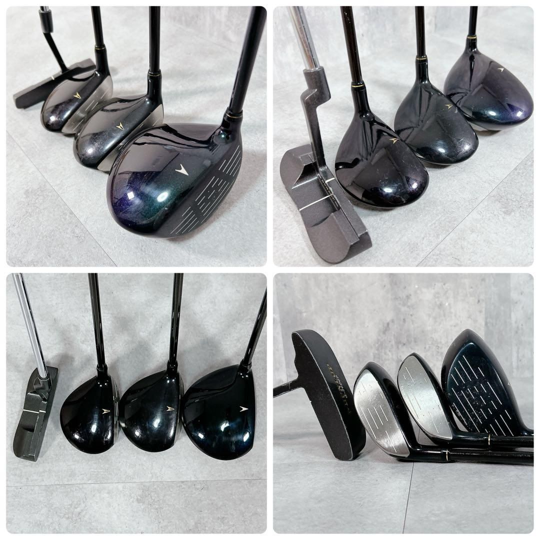 V331 XXIO 他 メンズ ゴルフ クラブ セット 14点 フレックスR 黒