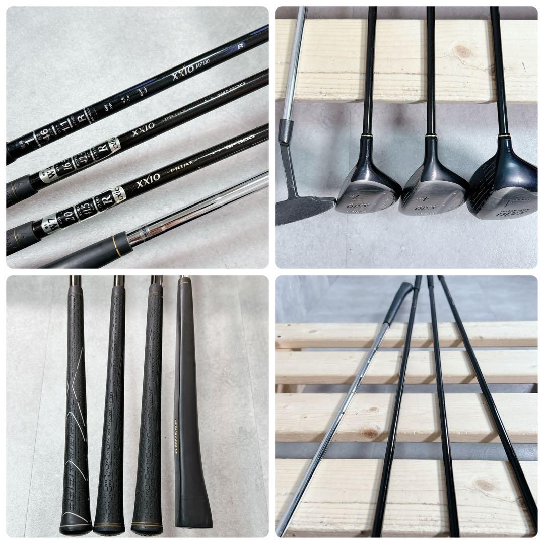 V331 XXIO 他 メンズ ゴルフ クラブ セット 14点 フレックスR 黒