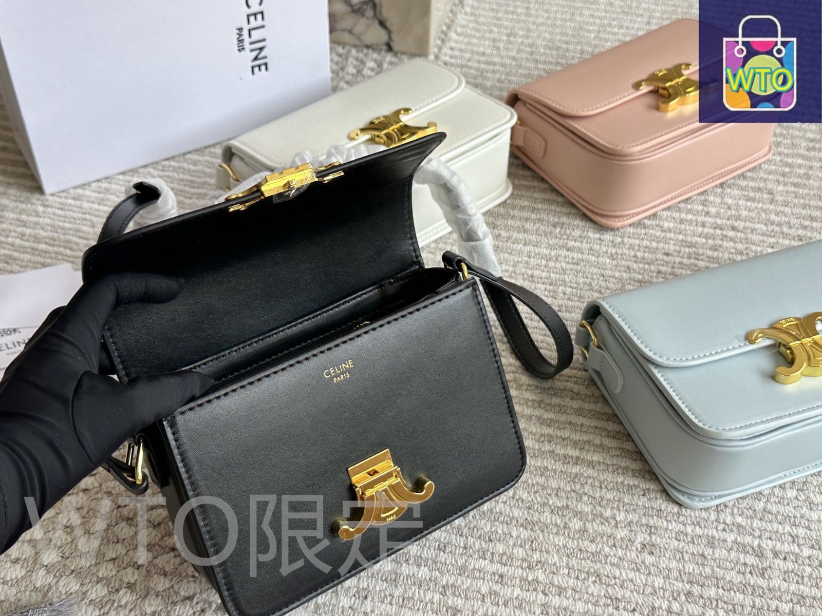 今日特価】Celine セリーヌ トリオンフ ボックスバッグ 実用性に優れた