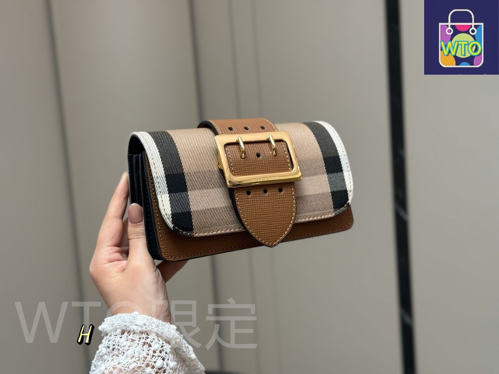 今日特価】Burberry バーバリー ダブルショルダーストラップバッグ 馬