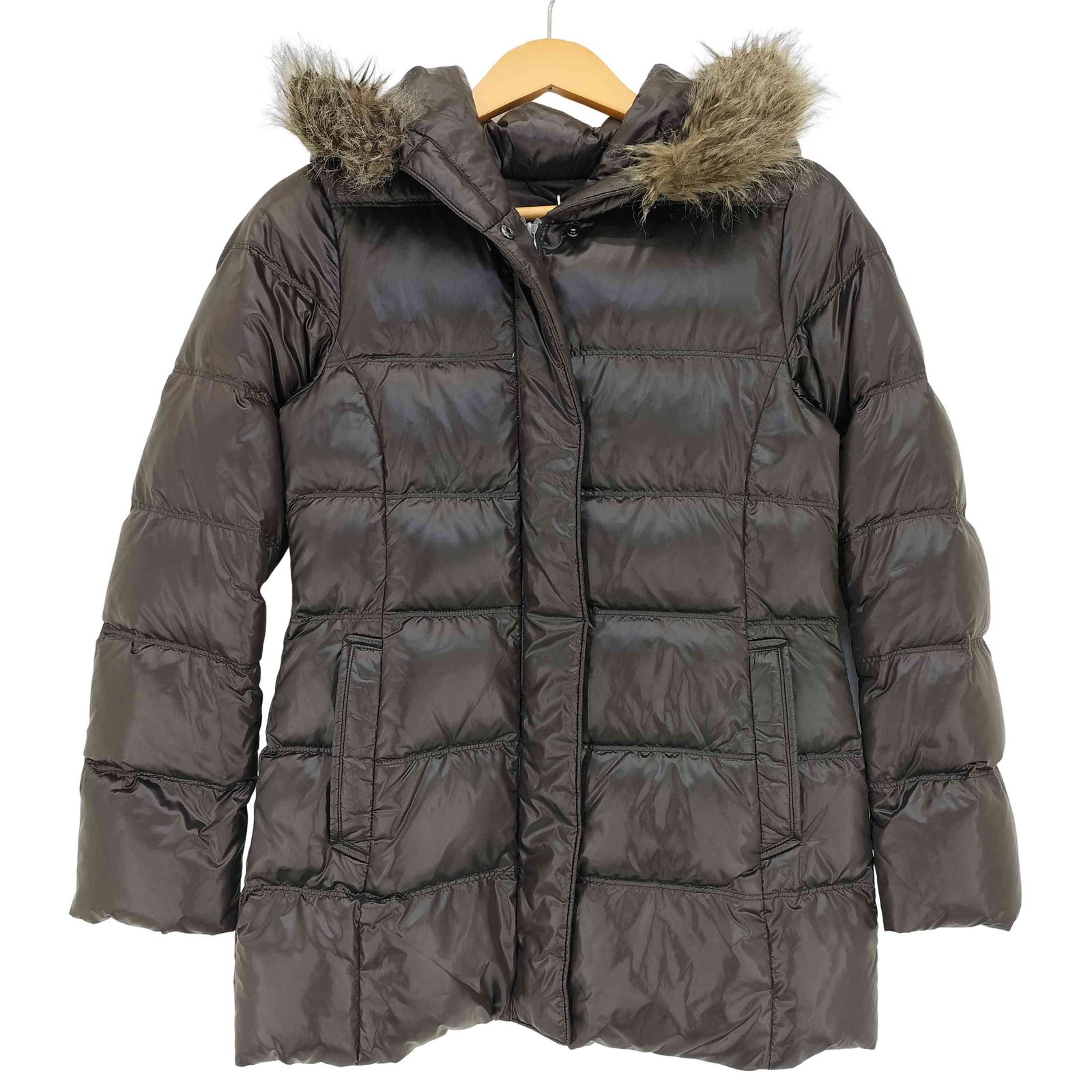 ユニクロ UNIQLO ナイロン ファー ダウンコート レディース JPN：S 