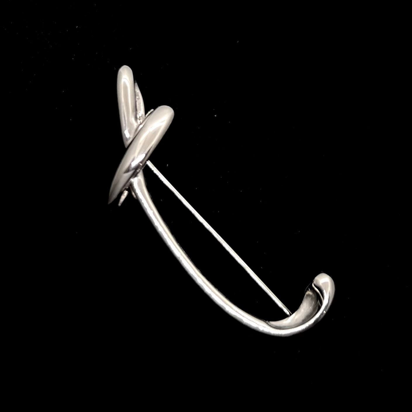 美品☆Tiffany&Co. ティファニー イニシャル T ブローチ シルバー