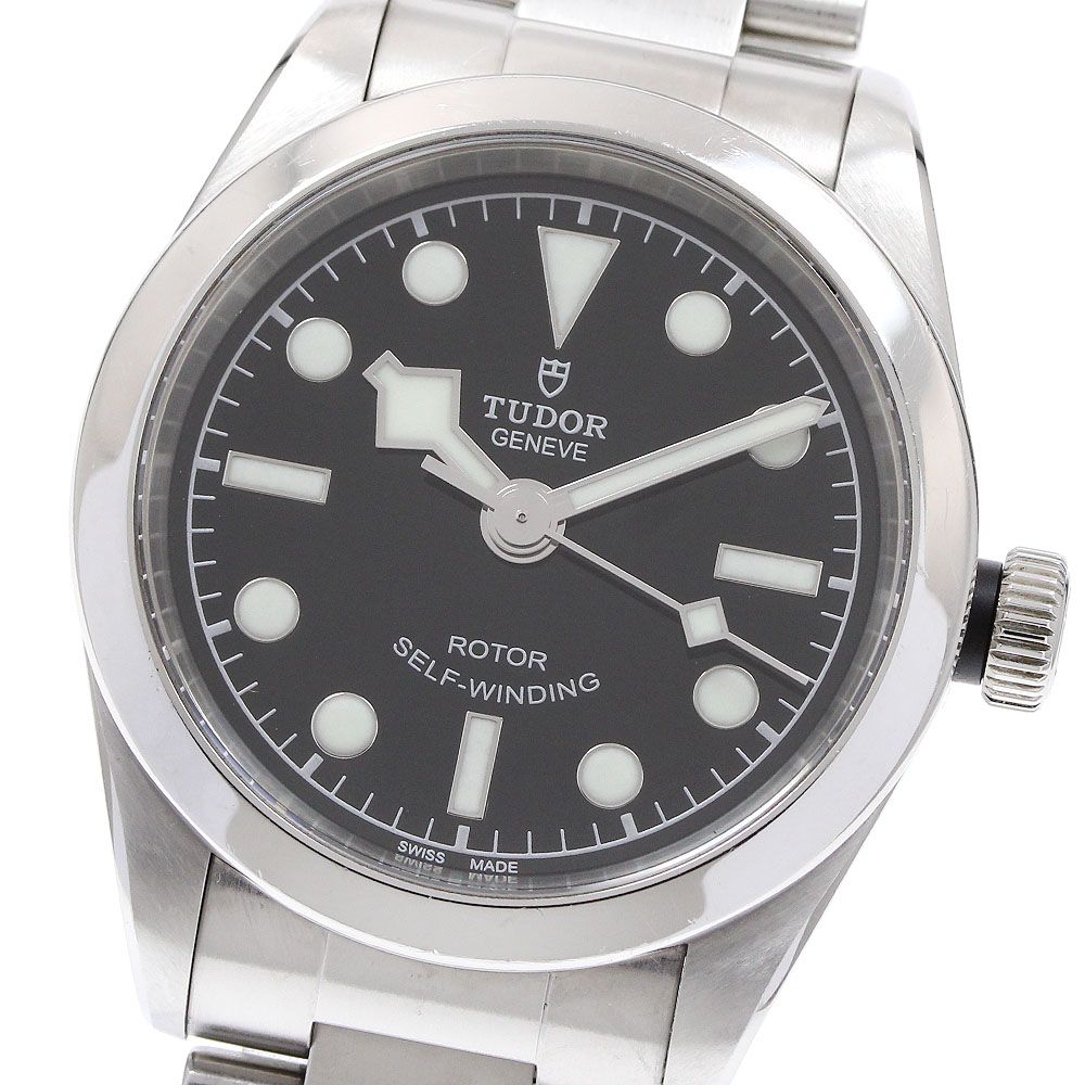 チュードル TUDOR 79580 ヘリテージ ブラックベイ 32 自動巻き レディース保証書付き_920904