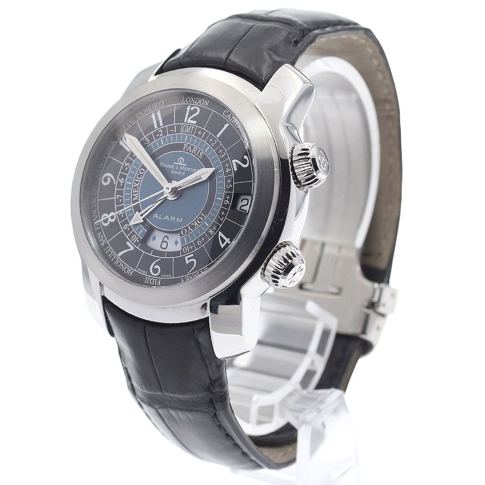 ボーム＆メルシェ Baume Mercier 65322 ケープランド アラーム GMT 自動巻き メンズ _921306