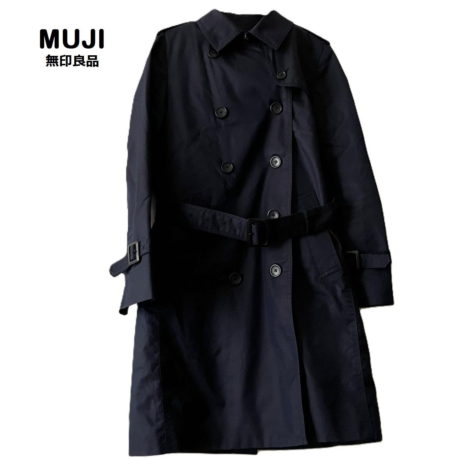 マッキントッシュ トレンチコート ダブルブレスト 裏地総ロゴ ベルト付き 濃紺 マッキントッシュ トレンチコート ダブルブレスト 裏地総ロゴ ベルト